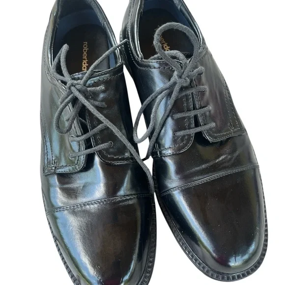 Robert David Classic Black Men's Taylor Dress Shoes Men’s size 10 M - Picture 10 of 10